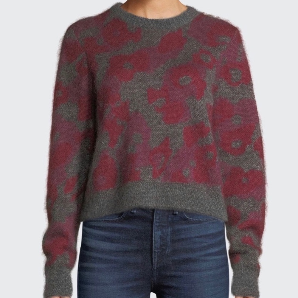 rag & bone leopard print mohair sweater